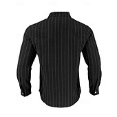 economico Camicie di lino-Per uomo Camicia Camicia di lino Camicia casual Camicia con Bottoni Camicia di cotone A righe Vacanza Camicia hawaiana Nero Bianco Blu reale Cachi Manica Lunga Colletto alla coreana Primavera Autunno