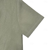 abordables T-shirt en tricot gaufré-Homme Tee-shirt Gaufre T-shirt Manche Courte Col ras du cou Été Toutes saisons Couleur Unie Texturé Mode Designer Occasionnel Tricoté Extérieur Occasionnel Quotidien Vert Claire bleu marine Bleu