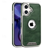 abordables Carcasas iPhone-teléfono Funda Para iPhone 16 15 14 Pro Max Plus 16e 13 Pro Max Funda Trasera Antigolpes Retro TPU Cuero de PU