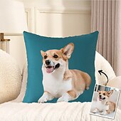 abordables Têxteis Personalizados-Personalized Photo Pillow Case  Custom Throw Pillow Cover Gift for Pet Lovers Friends and Family Perfect for Home Sofa and Bedroom Decoration