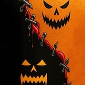 levne Gothic a lebka-Halloween Pánské Dýně Mikina Punk Večírek Tričkový Dovolená Černá Výstřih ke krku 3D Celý rok Návrhář