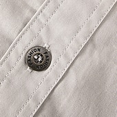  Homens camisa cargo Camisa de Trilha Camiseta militar tática Manga Longa Aberto para a Lateral Blusas Ao ar livre Respirável Primavera Outono Algodão Preto Branco Verde Tropa Caça Exercite-se Viajar