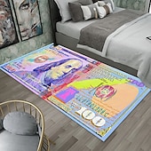abordables Tapis et carpettes-tapis créatif en forme de dollar, tapis de sol au design monétaire pour la cuisine, la chambre, la table de chevet, l'entrée et la décoration de la maison