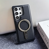 Phone Case For Samsung Galaxy S25 S25 Edge S24 S24 FE S23 Ultra Plus S22 Plus  Ultra Back Cover Magnetic Kickstand Shockproof Retro TPU PU Leather cheap Samsung Cases-Phone Case For Samsung Galaxy S25 S25 Edge S24 S24 FE S23 Ultra Plus S22 Plus  Ultra Back Cover Magnetic Kickstand Shockproof Retro TPU PU Leather