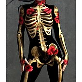 abordables Disfraces de Mujeres-Disfraz de carnaval Traje de Cuerpo Completo Trajes Zentai estampados Traje de cosplay Body Estampado Disfraz Sexy Víspera de Todos los Santos Hombre Mujer Chico Traje para Fiesta Rendimiento