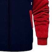 economico Felpa con cappuccio in pile-Per uomo Felpa con cappuccio Felpa con cappuccio a zip intera Felpa con cappuccio in pile Felpa con cappuccio foderata in pile Nero Rosso Borgogna Blu marino Grigio chiaro Con Cappuccio Semplice