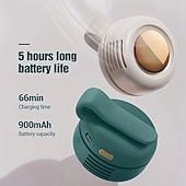 halpa Tuulettimet-kannettava hiljainen minikokoinen lavaton sähkötuuletin - kannettava ladattava kaulatuuletin - minikokoinen pyörretuuletin, jossa 3 nopeusasetusta, USB-C-lataus