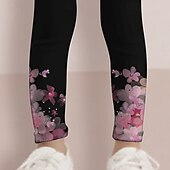 voordelige Meisje&#039;s 3D-tekenfilm-Voor meisjes 3D Bloemig Broek Legging Lente Herfst leuke Style Basic Kinderen 4-12 jaar Buiten Casual Dagelijks Normale pasvorm