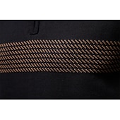 baratos Suéteres e Cardigans Elite Masculinos-Homens Pulôver Tricotar Tops regulares Half Zip Listas Tecido Colarinho Clerical Legal Pulôver Escola Férias Roupa Primavera Outono Preto Azul Marinho Escuro S M L