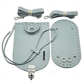 economico arte fai da te-Kit fai da te per zaino in pelle intrecciata da 7 pezzi - set con fondo e patta per borsa in similpelle lavorata a maglia, con uncinetto e accessori - per adulti &amp;adolescenti - perfetti per i