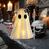 halpa Halloween sisätiloissa-1 kpl halloween sisä- ja ulkopihan työpöydän koristelu aavekoristelamppu lomajuhlatunnelma koristevalot aa-paristokotelo
