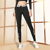 Недорогие Беговые штаны и леггинсы-Жен. Компрессионные штаны Основной слой Леггинсы на флисовой подкладке Завышенная Нижняя часть Одежда для спорта и отдыха Для спортивного зала Тренировка Осень Теплый Баскетбол Бег Йога