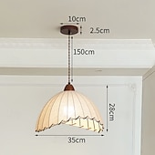 economico Luci a sospensione-lampada a sospensione a led, materiale in tessuto, luce bianca calda/bianca, e26 e27, catena regolabile