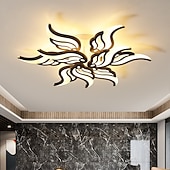 baratos Luzes de teto reguláveis-3-luz 5-luz 60/67/79/78/88/98 cm Regulável Design de Cluster Luzes de Tecto Metal Acrílico Multi Camadas Estilo Artístico Estilo Moderno Acabamentos Pintados Preto LED Moderno 110-120V 220-240V