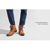 baratos Botas de combate-botas de combate masculinas com zíper lateral e fivela - botas de cano curto com cadarço de moda casual para roupas urbanas e do dia a dia