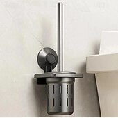 Недорогие щетка для унитаза-ёршик для унитаза и держатель, держатель для бумажных полотенец, набор аксессуаров для ванной на присоске, настенные аксессуары для ванной комнаты