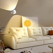 abordables Spots-Applique murale magnétique à LED, veilleuse, 1 pièce, 3 températures de couleur &amp;Lampe murale sans fil à intensité variable et rotation à 360° avec télécommande pour chambre à coucher, lecture,