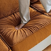 economico Copridivano-Copridivano in velluto a coste a copertura totale - copridivano universale elasticizzato per divani a 3/4 posti, protezione per cuscino per tutte le stagioni con fondo antiscivolo