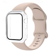 baratos Pulseiras de Apple Watch-Pulseira Esportiva Fecho Moderno Compatível com Pulseira Apple Watch 38mm 40mm 41mm 42mm 44mm 45mm 49mm com caixa Mulheres Homens Antichoque Silicone pulseira de substituição para iwatch Ultra 2