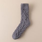 Недорогие домашние носки-женские носки, не линяют, плотные зимние носки-тапочки из однотонного кораллового флиса, теплые домашние носки с силиконовой нескользящей подошвой