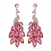 abordables Boucles d&#039;oreilles-Boucle d&#039;Oreille Créoles Le style rétro Poire Goutte ancien Mode Déclaration Des boucles d&#039;oreilles Bijoux Rose foncé / Turquoise / Rose clair Pour Mariage Soirée Fête 1 Paire