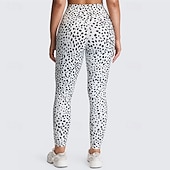 tanie Legginsy i legginsy do jogi-Damskie Legginsy capri Legginsy do jogi Wyszczuplenie brzucha Siłownia Obuwie sportowe Bieganie Doły Drukowanie Biały Granatowy Brązowy Jesień Sport Odzież sportowa Szczupła