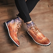 cheap Combat Boots-Men&#039;s Burgundy Faux Leather Combat Boots with Brogue Detailing – Durable Lace-Up Style for Casual Wear, Outdoor Walking, and Fashion Outfits