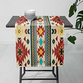 cheap Kitchen &amp; Table Linens-Colorful Checkered Table Runner - Digital Printed Rectangular Tablecloth 33x180cm for Restaurant Banquet &amp; Home Dining Decor
