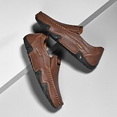 halpa Miesten loaferit ja nauhattomat kengät-Miesten ruskeat slip-on-mokkasiinit ajokengät – joustavat ja rennot loaferit viikonloppumatkoille, työmatkoille ja kesäretkille