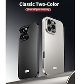 Недорогие Чехлы для iPhone-телефон Кейс для Назначение iPhone 17 Pro Max 17 Air 16 Pro Max Plus 15 Pro Max 14 Pro Max Кейс на заднюю панель Защита от удара Ретро Металл