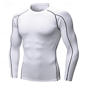 economico T-shirt e Canottiere da Corsa-Per uomo Maglia a compressione Strato di base per l&#039;allenamento T-shirt Fitness Manica Lunga Top Athleisure Autunno Asciugatura Rapida Palestra Pallacanestro Atletico abbigliamento sportivo