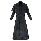 economico Halloween-Mercoledì Addams Famiglia Addams Mercoledì Cappotto Costume Cosplay Cosplay di film for Per donna Adulti Halloween Carnevale Performance Feste
