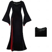 abordables Disfraces de mujer-Horror gótico Academia oscura Vestidos Disfraz Vestido llamativo Cosplay for Mujer Adultos Víspera de Todos los Santos Carnaval Rendimiento Fiesta Disfraces educativos