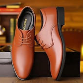 economico Scarpe Oxford-scarpe derby nere classiche da uomo: scarpe eleganti e lucide con lacci per riunioni di lavoro, abbigliamento da ufficio e occasioni speciali
