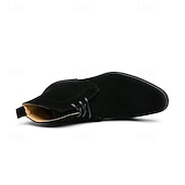 abordables Bottines-Bottines chukka en similicuir marron pour homme avec fermeture à lacets, bottines décontractées pour un usage quotidien, professionnel et semi-formel