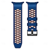 halpa Samsungin kellon rannekkeet-Kellon ranneke varten Samsung Galaxy Katso Ultra Ruostumaton teräs Silikoni Korvaus Hihna Kaksisävyinen Säädettävä Ruostumattomasta teräksestä valmistettu solki Urheiluhihna Ranneke