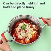 olcso Konyhai eszközök és kütyük-3 pár szilikonból készült, forrázásgátló edényfogantyú-védő, hő- és kopásálló konyhai fogantyúvédő lábashoz, párolóhoz, főzőedényhez és forró edényhez