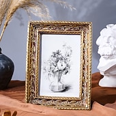 Χαμηλού Κόστους Κορνίζες για Φωτογραφίες-vintage χρυσό πλαίσιο φωτογραφιών, ζεστή διακοσμητική κορνίζα για την επιφάνεια εργασίας στο σπίτι, οριζόντια &amp;κάθετη επιτραπέζια κορνίζα φωτογραφιών για υπνοδωμάτιο, γραφείο &amp;διακόσμηση γραφείου