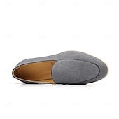 abordables Zapatillas sin cordones y mocasines de hombre-Mocasines sin cordones de ante color tostado para hombre: zapatos casuales livianos para uso diario en la oficina, para ir al trabajo y para el fin de semana.
