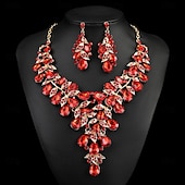 abordables Parures de Bijoux-Parure de bijoux 2 Chrome Boucles d&#039;oreilles Collier Femmes Élégant ancien Mode Le style rétro Classique Parure de Bijoux Pour Mariage Soirée robe demoiselle d honneur