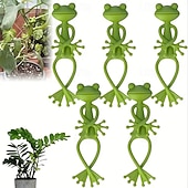 economico Giardinaggio-Supporti per piante a forma di rana verde da 2/4 pezzi, supporto robusto per piccole piante in vaso e succulente, grazioso decoro da giardino per balconi e spazi interni, design a risparmio idrico,