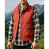 preiswerte Westen-Herren Anglerweste Cargo-Weste Ärmellos Weste Außen Wasserdicht Winddicht Multi-Funktion Winter Reißverschluss Polyester Schwarz Armeegrün Orange Jagd Angeln Klettern