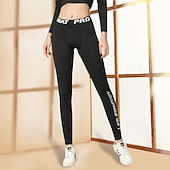 Недорогие Беговые штаны и леггинсы-Жен. Компрессионные штаны Основной слой Леггинсы на флисовой подкладке Завышенная Нижняя часть Одежда для спорта и отдыха Для спортивного зала Тренировка Осень Теплый Баскетбол Бег Йога