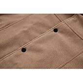 economico Giubbotti Casual-Per uomo Giacca in Velluto a Coste Giacca in Pile Formale Casa Calore Termico Tasca Autunno Tinta unica Attivo Vintage Colletto a Camicia Regolare Nero Bianco Verde Cachi Giacca