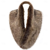 tanie Etole futrzane-szalik-otulacz na szyję z kołnierzem ze sztucznego futra dla kobiet