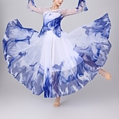 economico Abbigliamento da Pratica-Abbigliamento sportivo Gonne Stampa Giunzione Tulle Per donna Performance Allenamento Manica Lunga Alto Poliestere