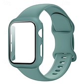 baratos Pulseiras de Apple Watch-Pulseira Esportiva Fecho Moderno Compatível com Pulseira Apple Watch 38mm 40mm 41mm 42mm 44mm 45mm 49mm com caixa Mulheres Homens Antichoque Silicone pulseira de substituição para iwatch Ultra 2