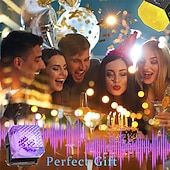 abordables lumières de projecteur de galaxie d&#039;étoile-Mini lumières de fête RVB colorées activées par le son, lumière stroboscopique de fête avec télécommande pour Halloween, Noël, mariage, anniversaire, fêtes, lumières de scène à LED pour extérieur,