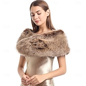 tanie Etole futrzane-szalik-otulacz na szyję z kołnierzem ze sztucznego futra dla kobiet