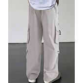 economico Pantaloni cargo-Per uomo Pantaloni Cargo Pantaloni Coulisse Elastico in vita Multi-tasche Semplice Indossabile All&#039;aperto Quotidiano Campeggio &amp; Escursionismo Moda Classico Nero Verde militare